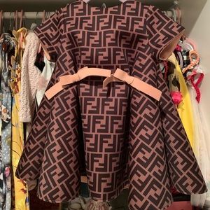 FENDI kids 12 month neoprene logo dress